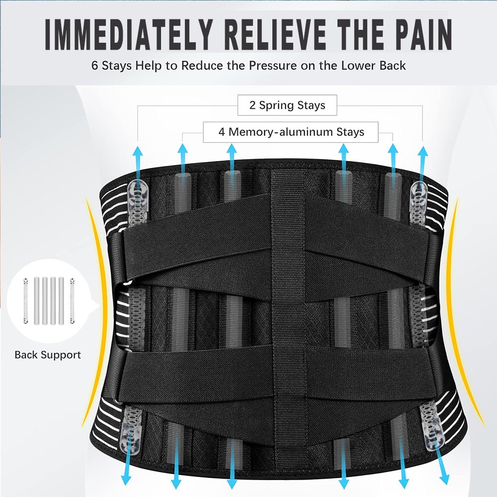 Waist Back Bretelles Pour Le Soulagement De La Douleur Dans Dos Respirant Waist Bretelles Pour Hommes/femmes Travail