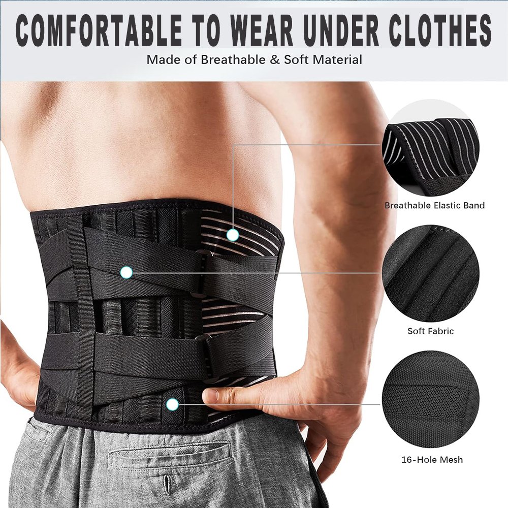 Waist Back Bretelles Pour Le Soulagement De La Douleur Dans Dos Respirant Waist Bretelles Pour Hommes/femmes Travail