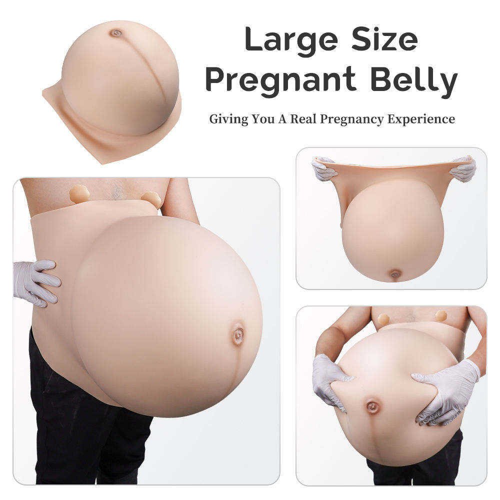 URCHOICE Film Props realistic Silicone Breast With Pregnant Belly Big Boobs DIY Crossdress for Cosplay Transgender