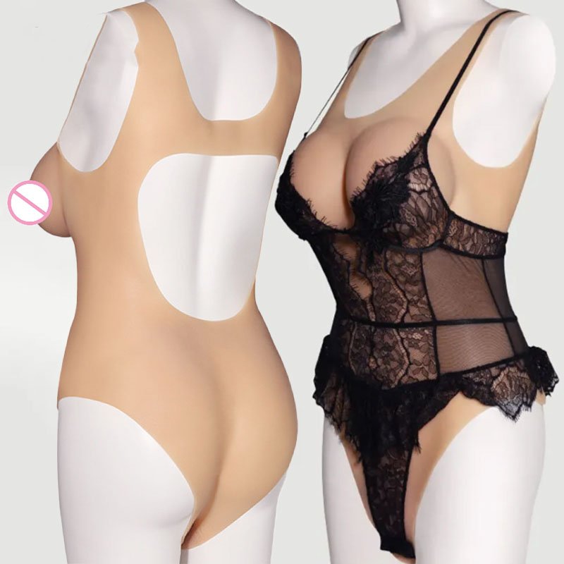 Elastic Artificial Realistic B C D E F Cup Breast Crossdresser Female Bodysuit Silicone Breast Crossdress Transgender Drag Queen