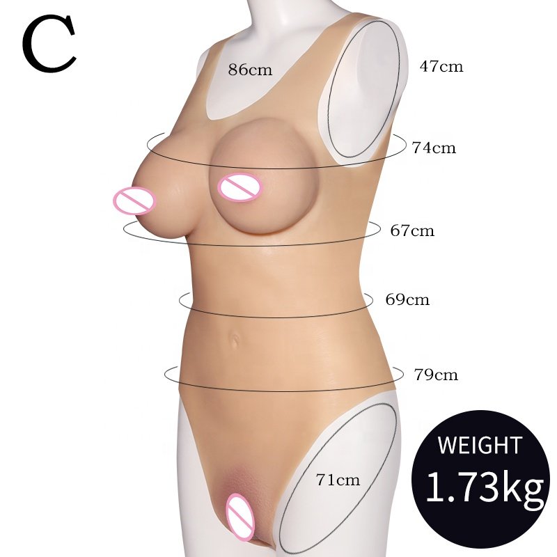 Elastic Artificial Realistic B C D E F Cup Breast Crossdresser Female Bodysuit Silicone Breast Crossdress Transgender Drag Queen