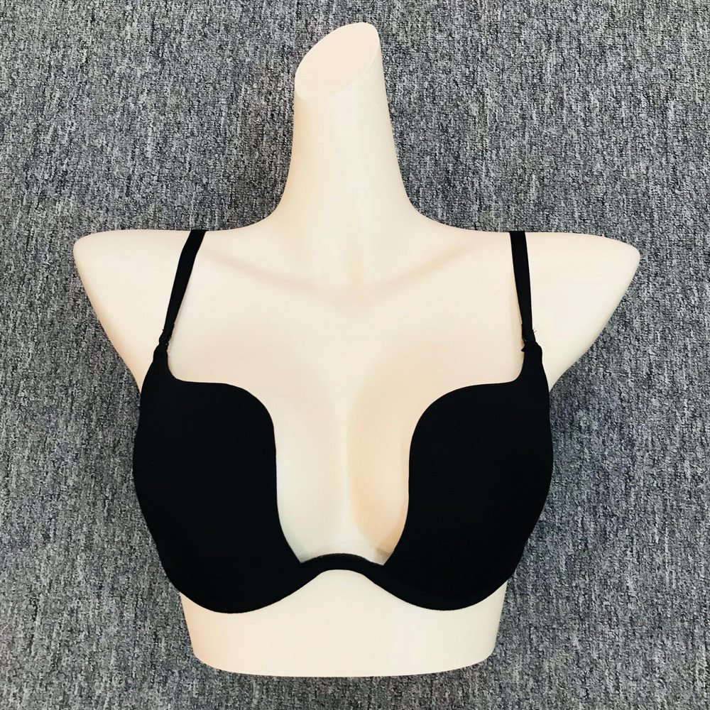 U-Shaped Ladies Bra Plus Size Small Breasts Support Large Steel Ring Anti-Sagging Sexy Back Design Free Size Upper Support Bra