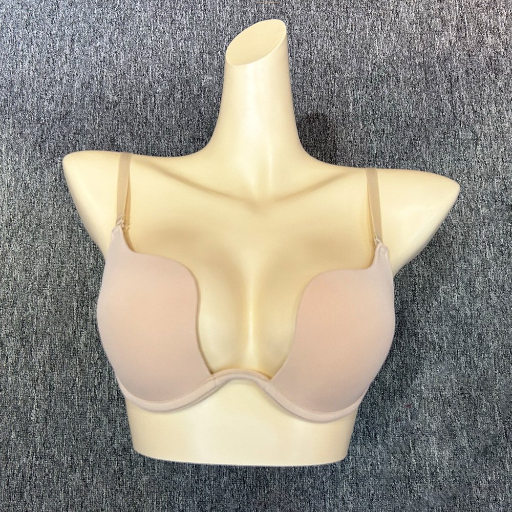 U-Shaped Ladies Bra Plus Size Small Breasts Support Large Steel Ring Anti-Sagging Sexy Back Design Free Size Upper Support Bra