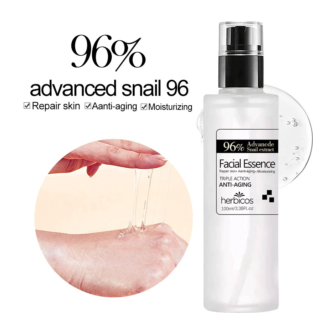 Herbicos bulk Advanced Snail 96 Mucin Power Essence OEM skincare manufacturer Face Anti Aging Whitening Snail serum