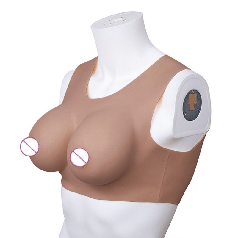 Customized Sexy Boobs Male To Female False Breast B-G Cup Silicone Boobs Round Collar Silicone Breast Form For Crossdresser