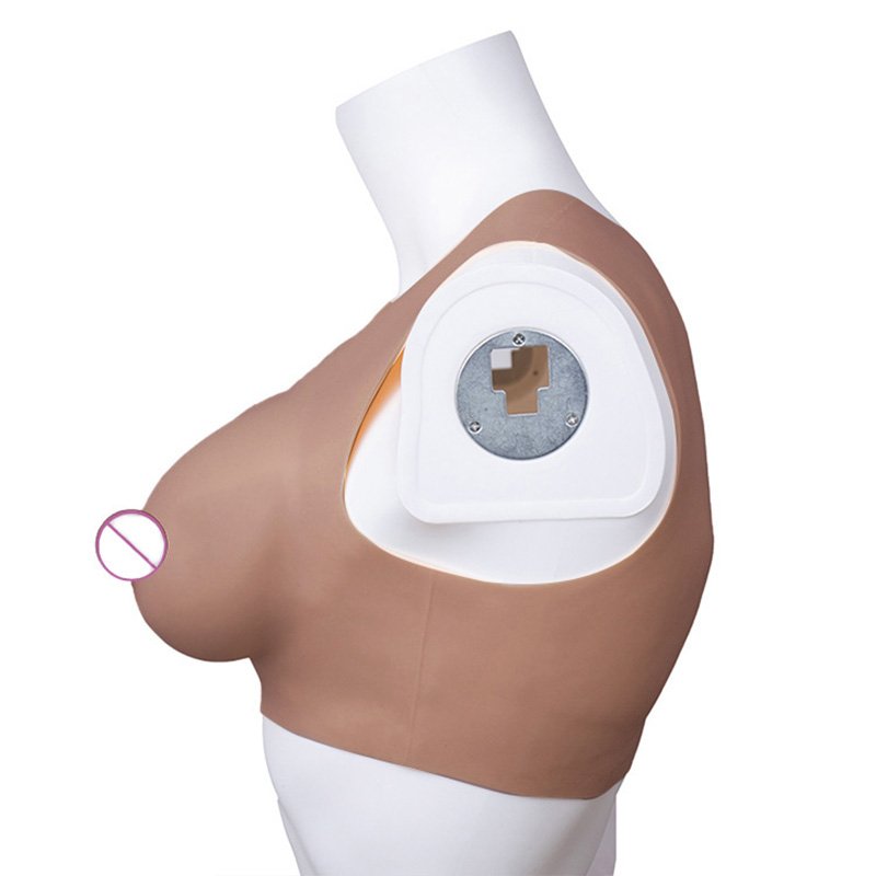 Customized Sexy Boobs Male To Female False Breast B-G Cup Silicone Boobs Round Collar Silicone Breast Form For Crossdresser