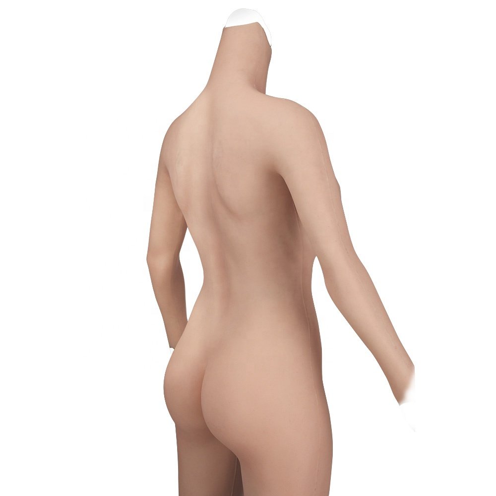 Realistic Silicone Breast Forms Ankle Length Women Transgender Crossdresser Full Body Silicone Bodysuit Male to Female