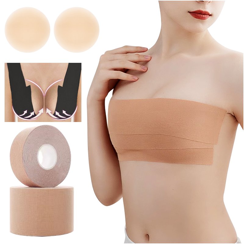 Lift Push Up Boob Tape Breast Lift Tape Adhesive Bra Chest Paste Invisible Boob Tape Nipple Cover Breast Bra