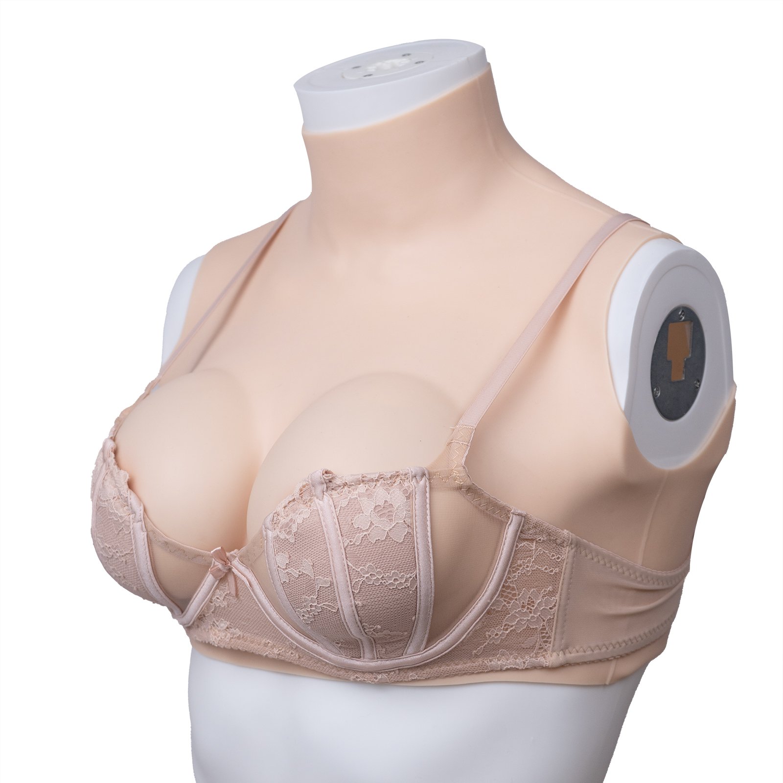 Men To Women Silicone Breasts Form Realistic Silicone High Collar Neck Artificial Breast Forms Boob Plate For Sale