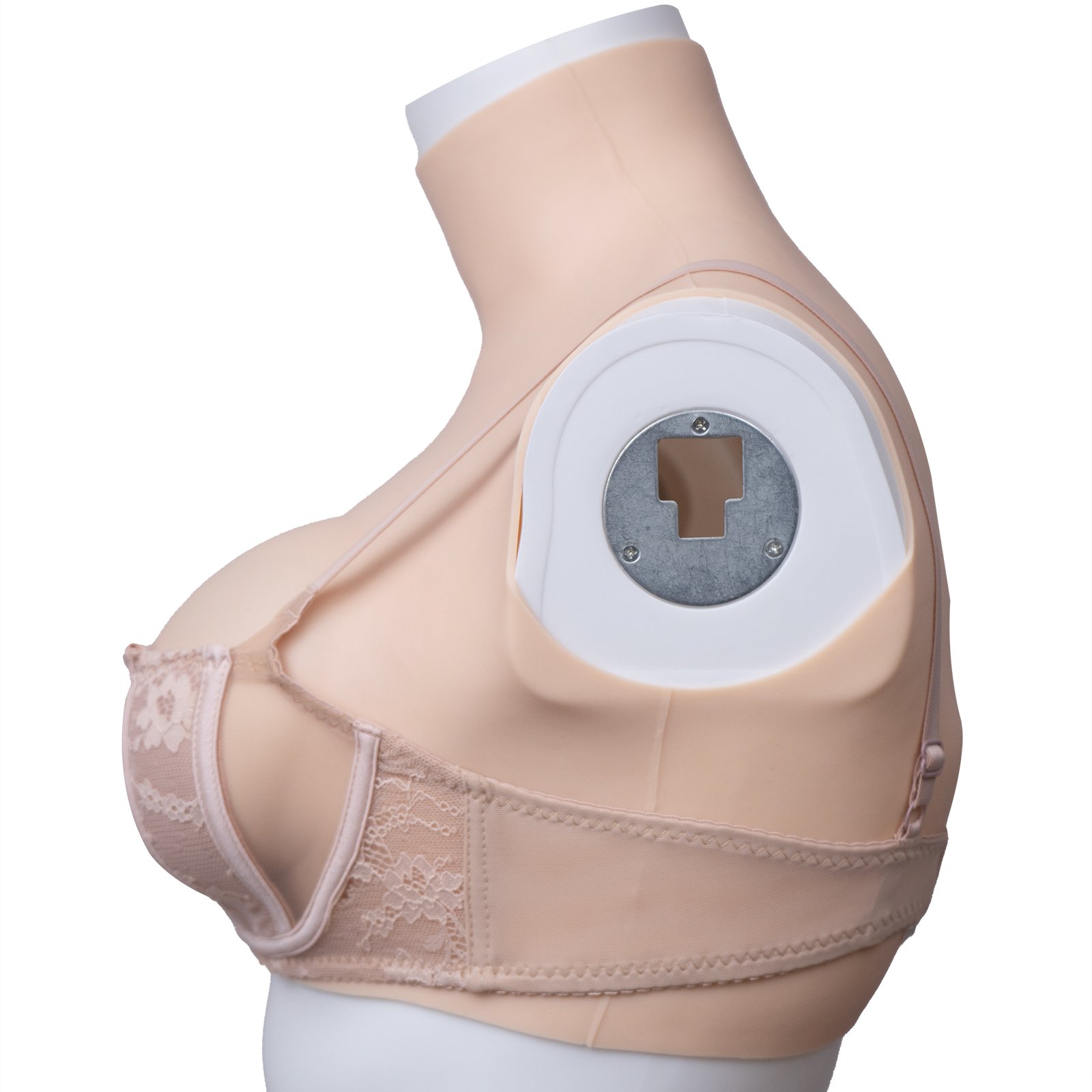 Men To Women Silicone Breasts Form Realistic Silicone High Collar Neck Artificial Breast Forms Boob Plate For Sale