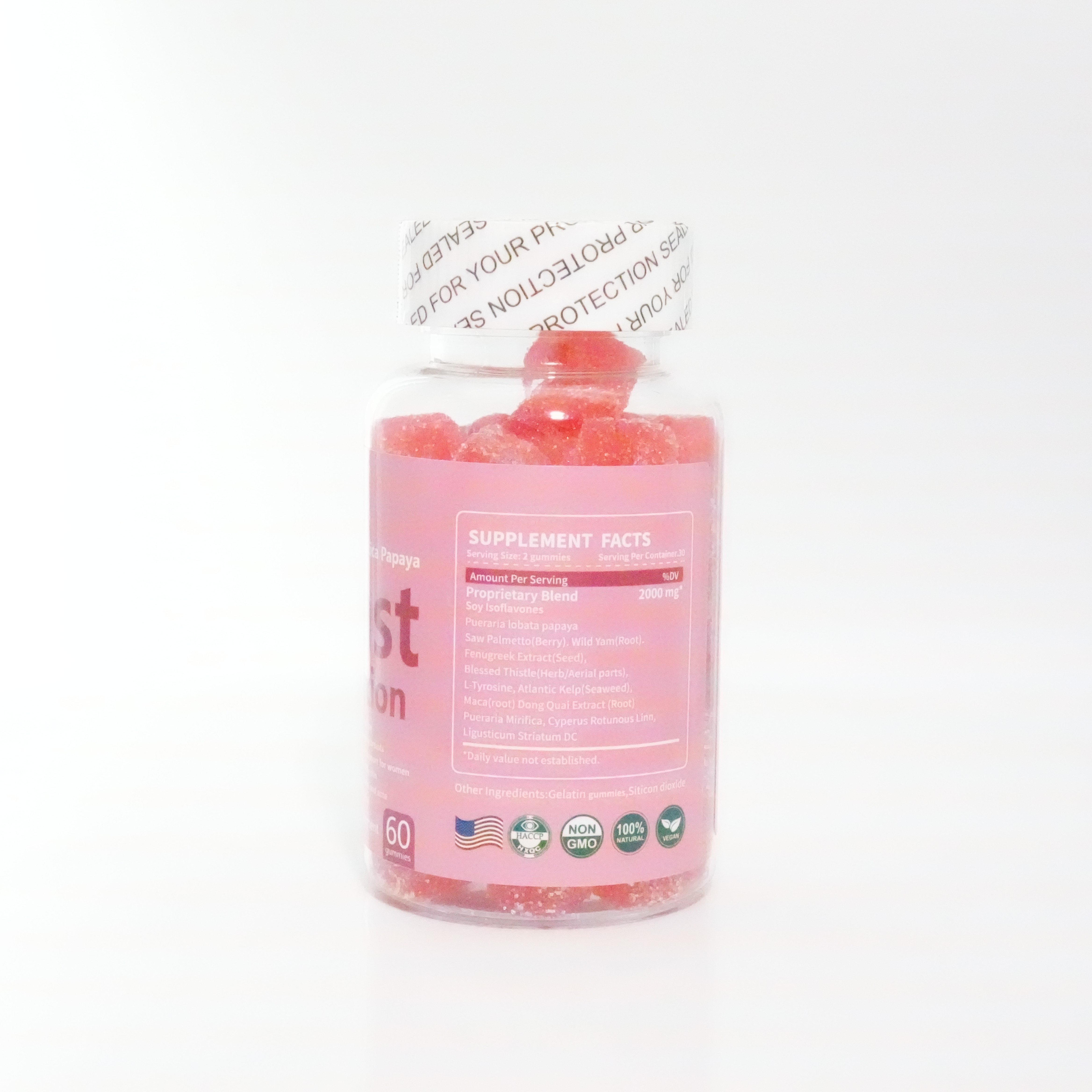 OEM Bbl breast reduction big firm natural breasts Gummy Reduce fullness and size breast form Bbl breast curve Gummies for women