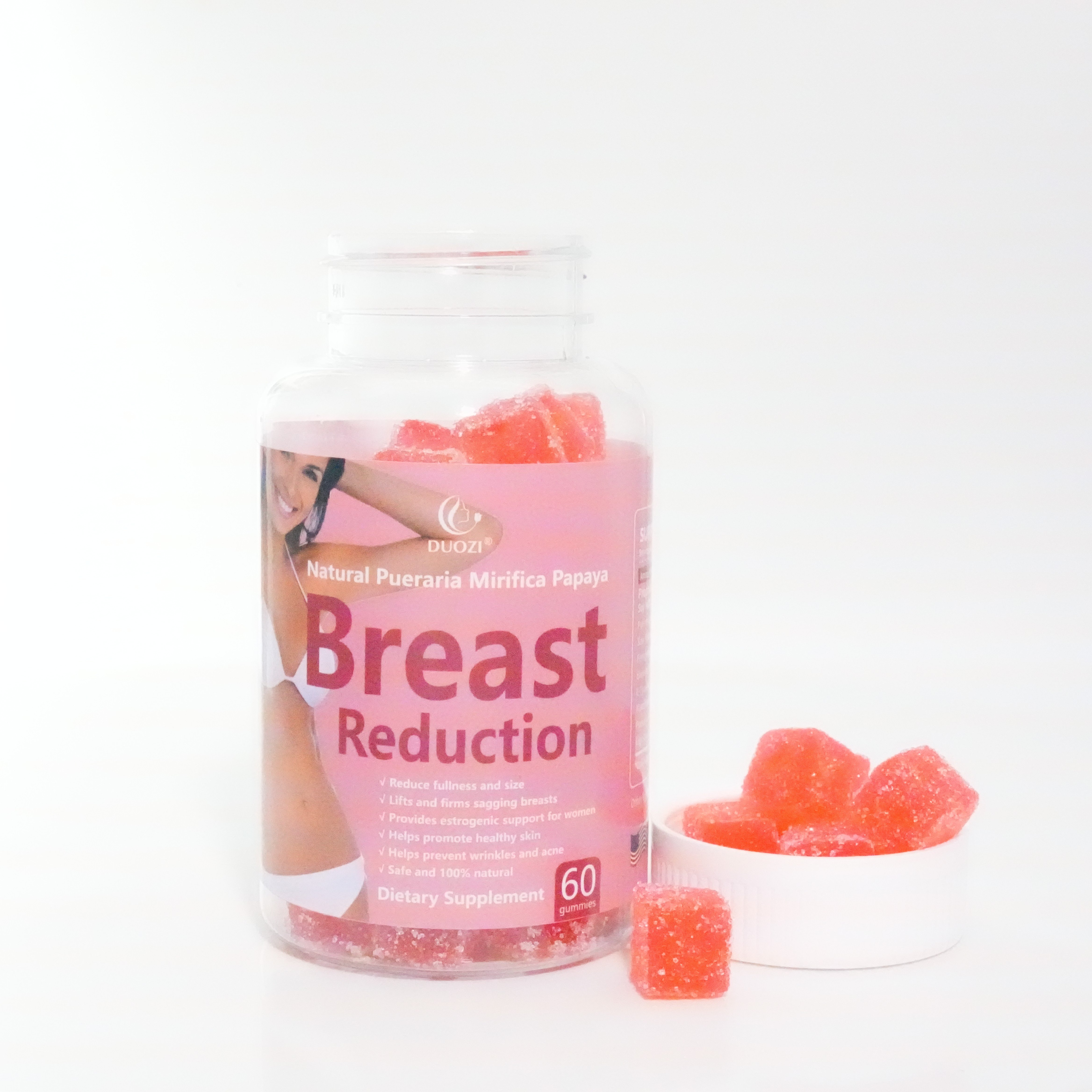 OEM Bbl breast reduction big firm natural breasts Gummy Reduce fullness and size breast form Bbl breast curve Gummies for women