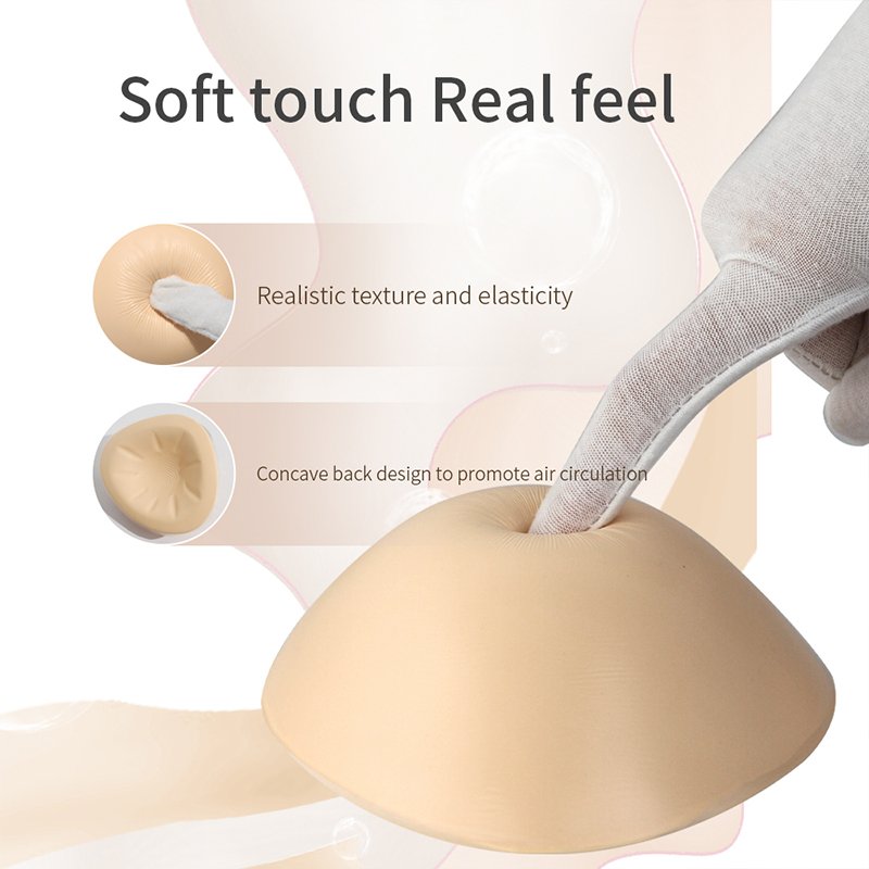 XXM Light Weight Silicone Prosthesis Breast Form Triangle Shape Breast Silicone Prosthesis For Post Surgery