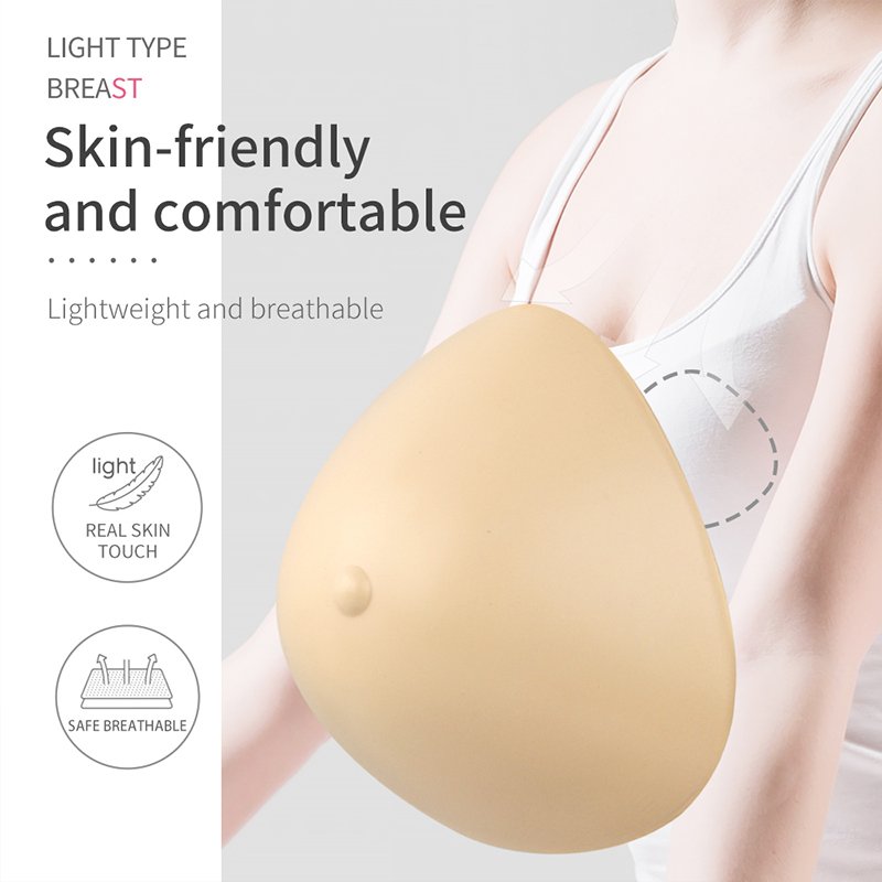 XXM Light Weight Silicone Prosthesis Breast Form Triangle Shape Breast Silicone Prosthesis For Post Surgery