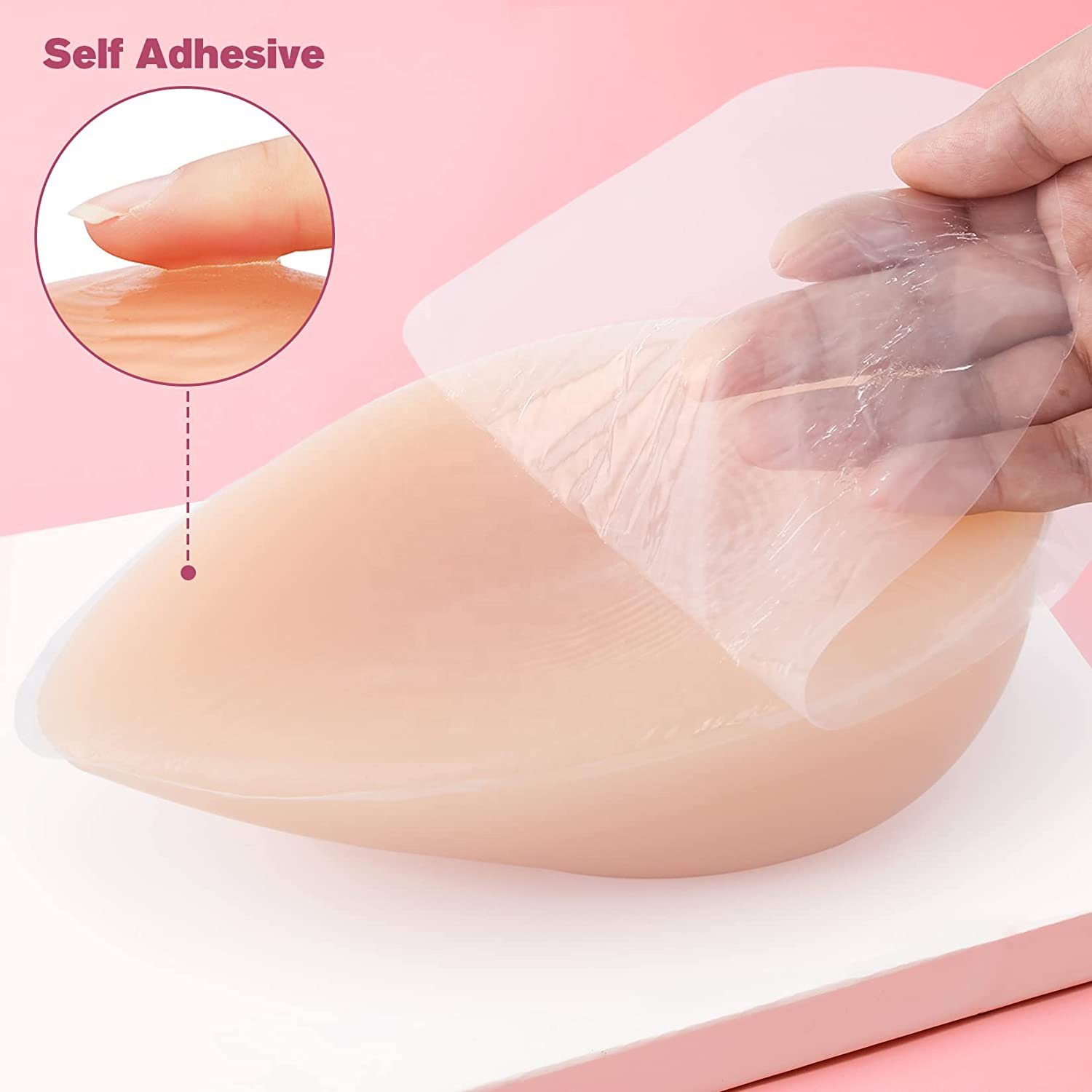 Oem High Quality Realistic Silicon Boobs Breast Prosthesis Self Adhesive Forms Artificial
