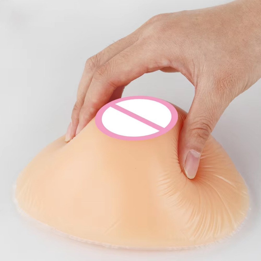 One Piece Triangle Silicone Breast Forms Mastectomy Prosthesis Bra Enhancer Inserts Concave Bra Pads Artificial Breasts