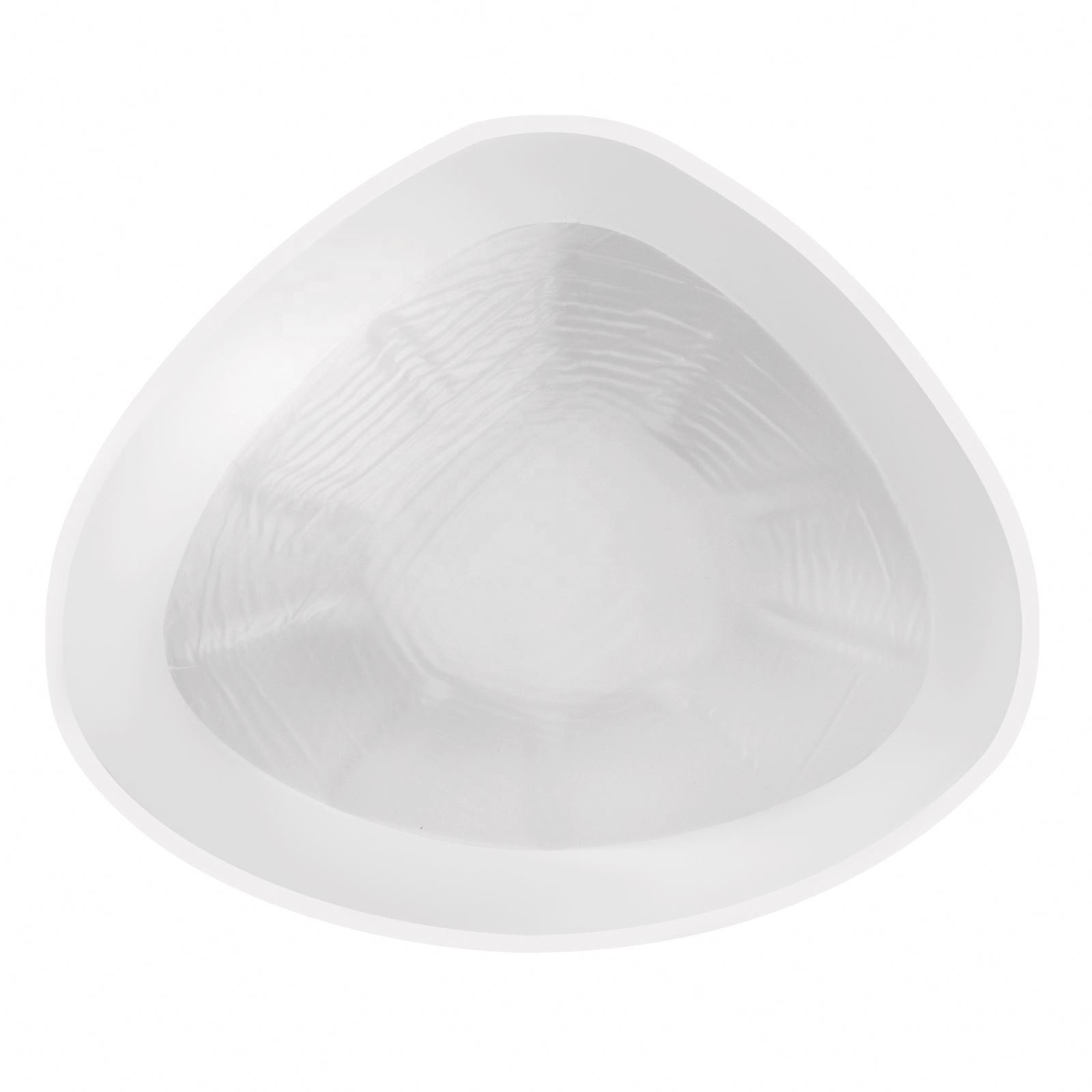 Silicone Breast Form Woman Boob Artificial Breast Prosthesis Transparent 100% Silicone Triangle Shape without nipple