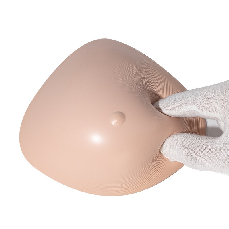 XXM New Arrivals Light Weight Temperature Cntrolled Prosthetic Breast Form Safe Silicone Breast Form Triangle Prosthesis Bra Pad