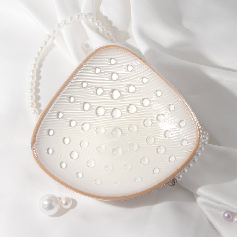 XXM New Arrivals Light Weight Temperature Cntrolled Prosthetic Breast Form Safe Silicone Breast Form Triangle Prosthesis Bra Pad
