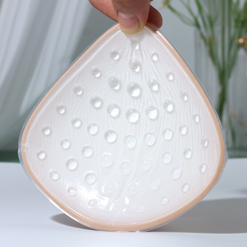 XXM New Arrivals Light Weight Temperature Cntrolled Prosthetic Breast Form Safe Silicone Breast Form Triangle Prosthesis Bra Pad