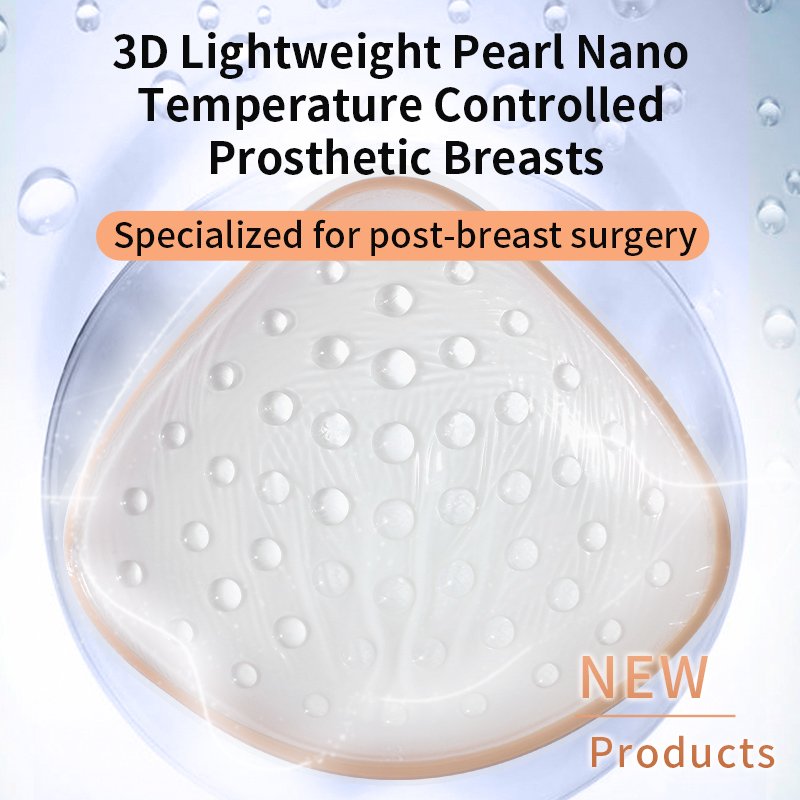 XXM New Arrivals Light Weight Temperature Cntrolled Prosthetic Breast Form Safe Silicone Breast Form Triangle Prosthesis Bra Pad