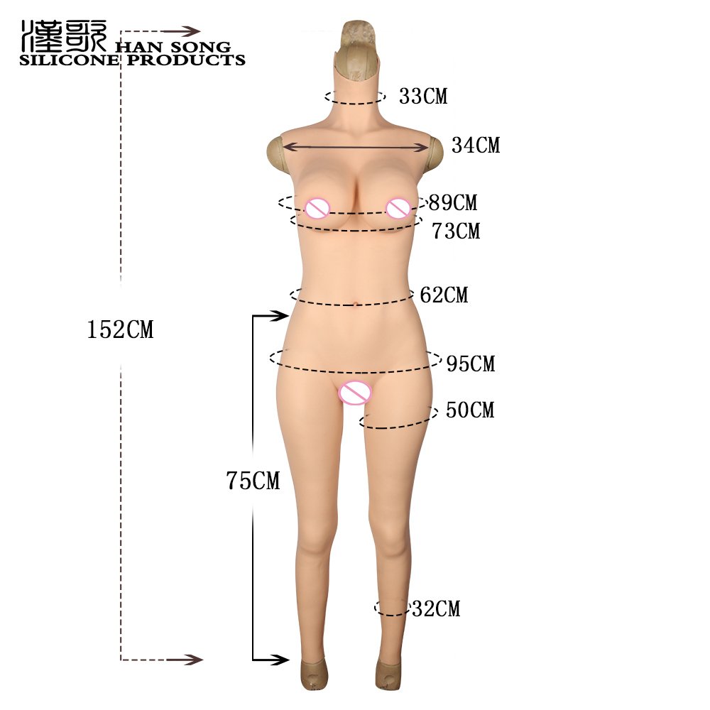 Newest Style D Cup Bodysuit Crossdresser Silicone Boobs Tight Crossdressing Suit Silicone Bodysuit Breast Form