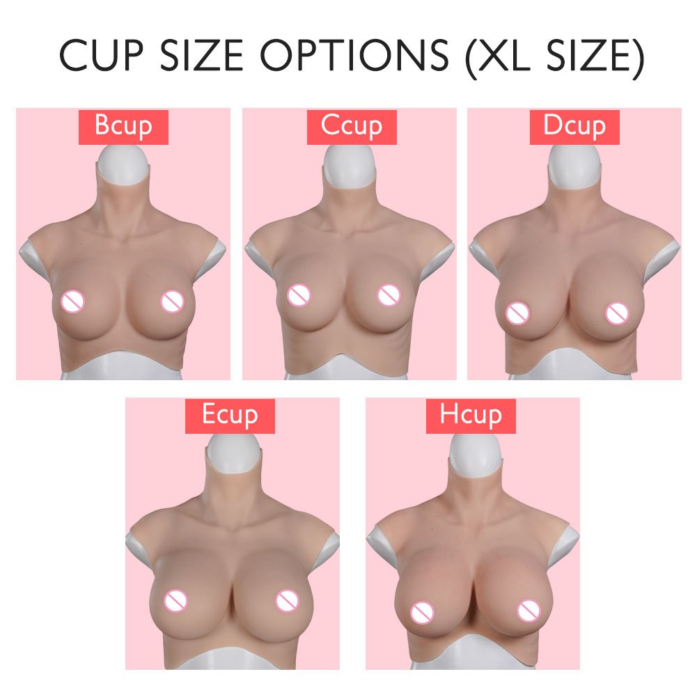 D E H Cup Silicone Breast Forms For Crossdresser Drag Queen Fake Boobs Breastplate