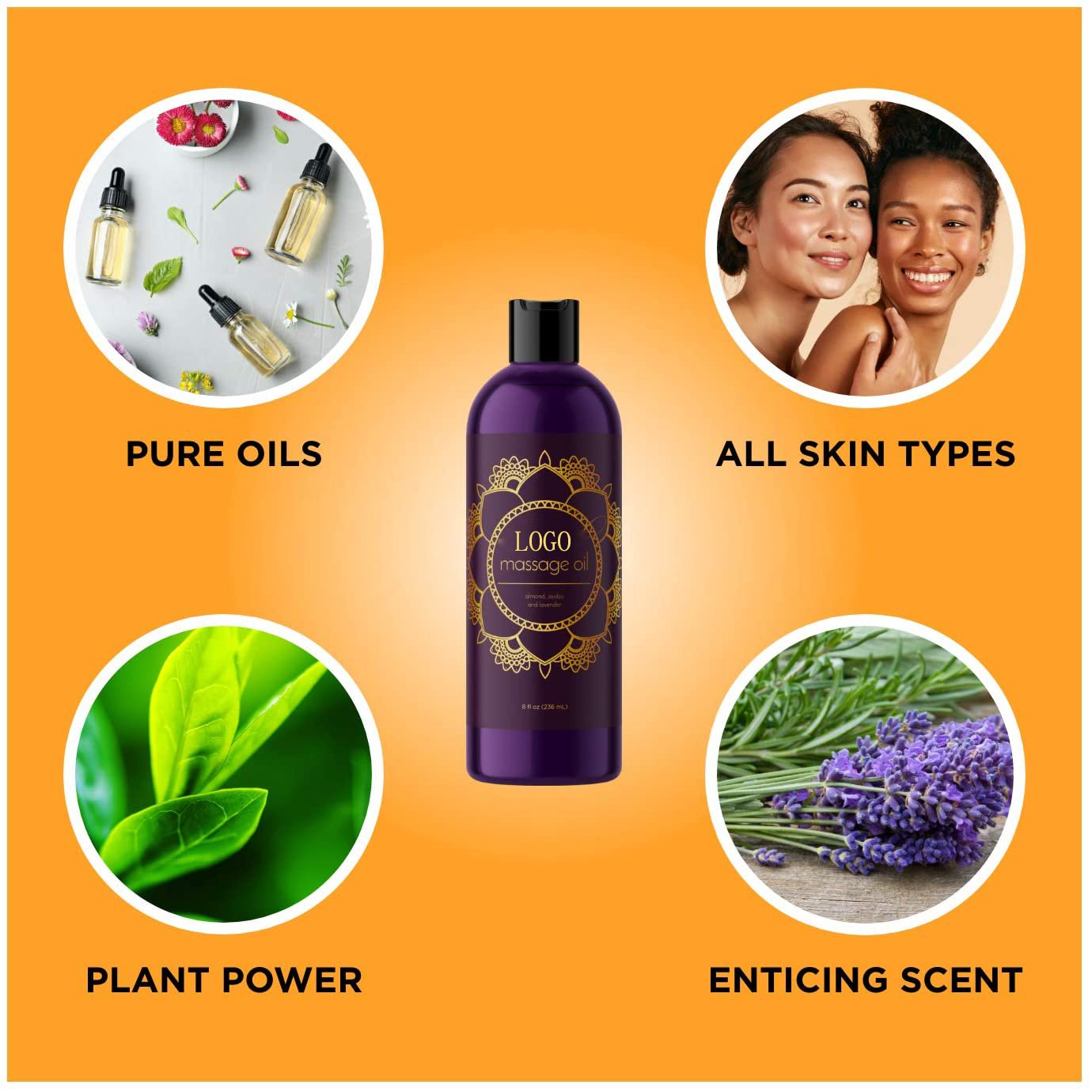 Massage Oil in Hotel High Quality Clear Acrylic Black Green Gel White OEM Tea Pcs Color Form Material Origin Type GUA