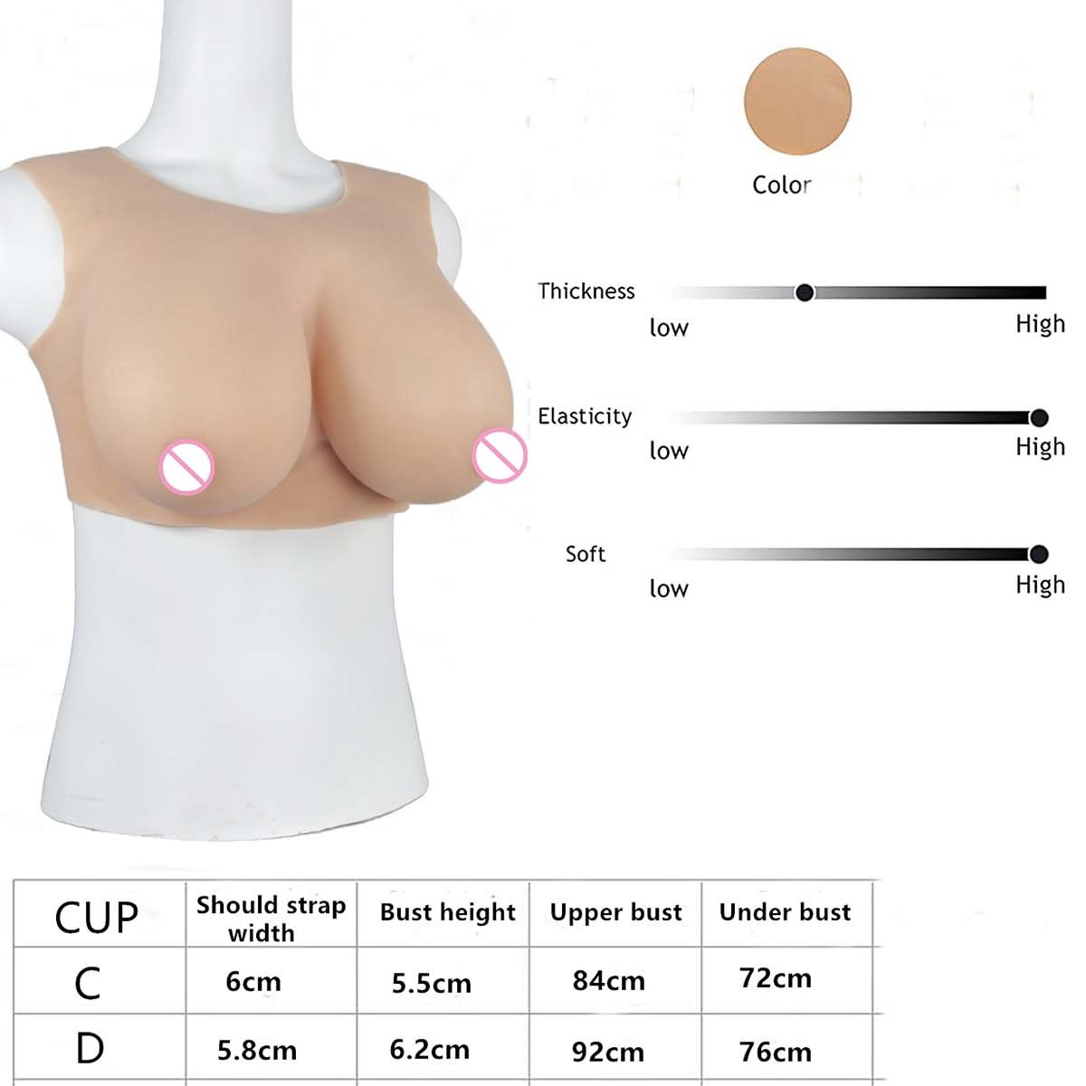 Artificial Boobs For Crossdresser Transgender Shemale Dragqueen Silicone Breast Forms false Boobs