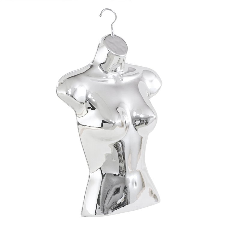 Hot sale shop plastic used hanging curvy female underwear half body dress form lingerie mannequin torso female body femme bust