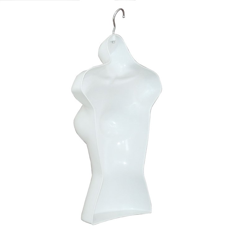 Hot sale shop plastic used hanging curvy female underwear half body dress form lingerie mannequin torso female body femme bust