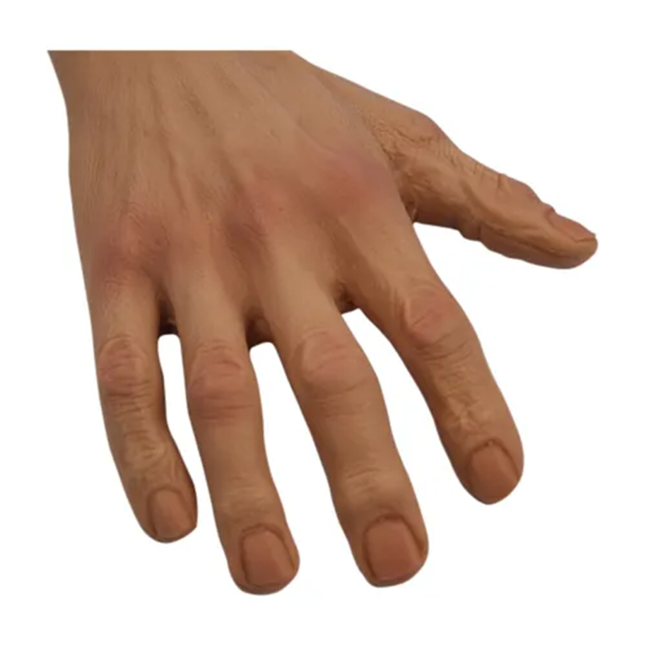 Realistic Durable Fake Old Man Hand Gloves Cross-dressing Hand Sleeves for Scar Cover eldery man hands cosplay