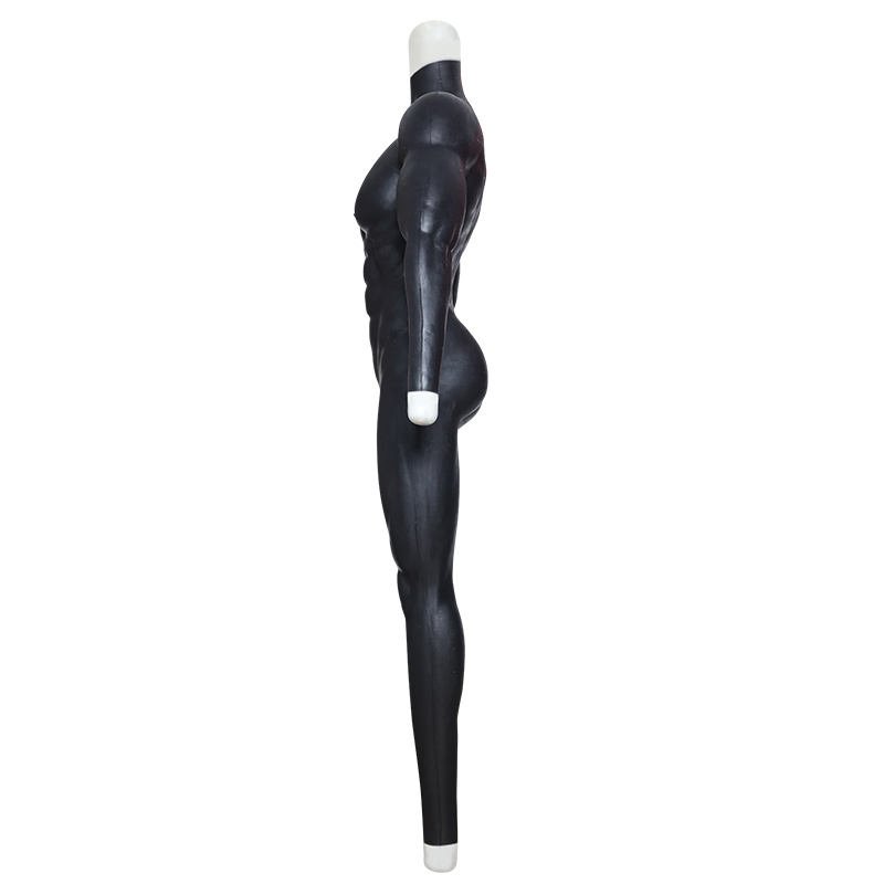 Dark Skin Tone Full body men's Silicone Muscle Suit Fake chest muscle Simulation For Cosplay Halloween Masquerade Disguise