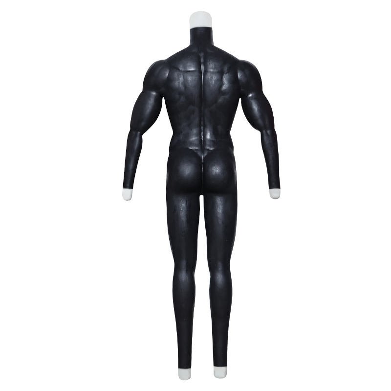 Dark Skin Tone Full body men's Silicone Muscle Suit Fake chest muscle Simulation For Cosplay Halloween Masquerade Disguise