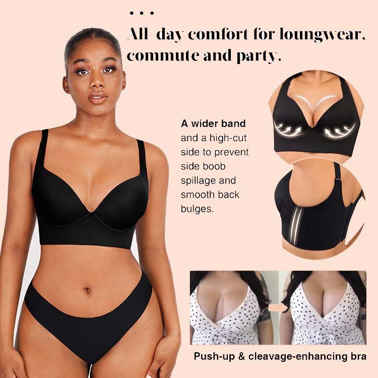 wholesale Custom service body shaper shapewear bra wireless hide back fat bra women seamless push up bra for women