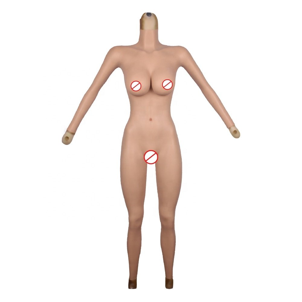Female Realistic Breast Form Fake Butt Bodysuit Crossdressing Artificial Vagina Costumes Full body Silicone Suit Drag Queen