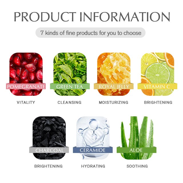 Private Label Beauty Essence FaceMask Skin Care Organic Vitamin C Sheet Mask Form and Face Use Moisturizing Korean Facial Mask