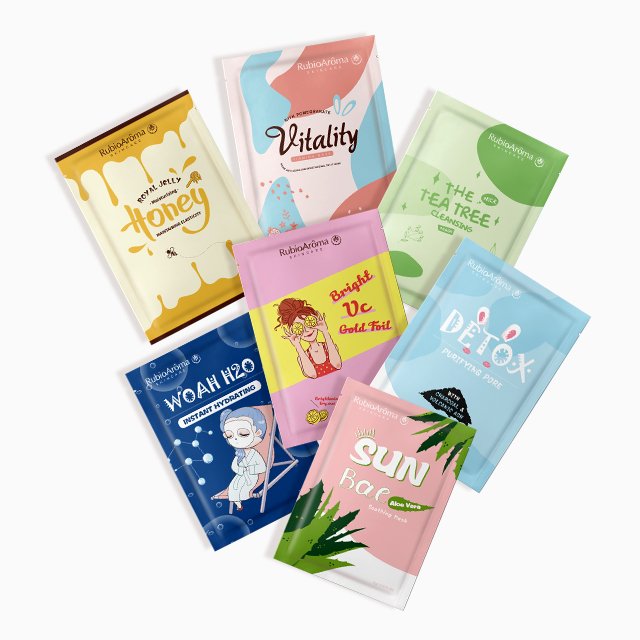 Private Label Beauty Essence FaceMask Skin Care Organic Vitamin C Sheet Mask Form and Face Use Moisturizing Korean Facial Mask
