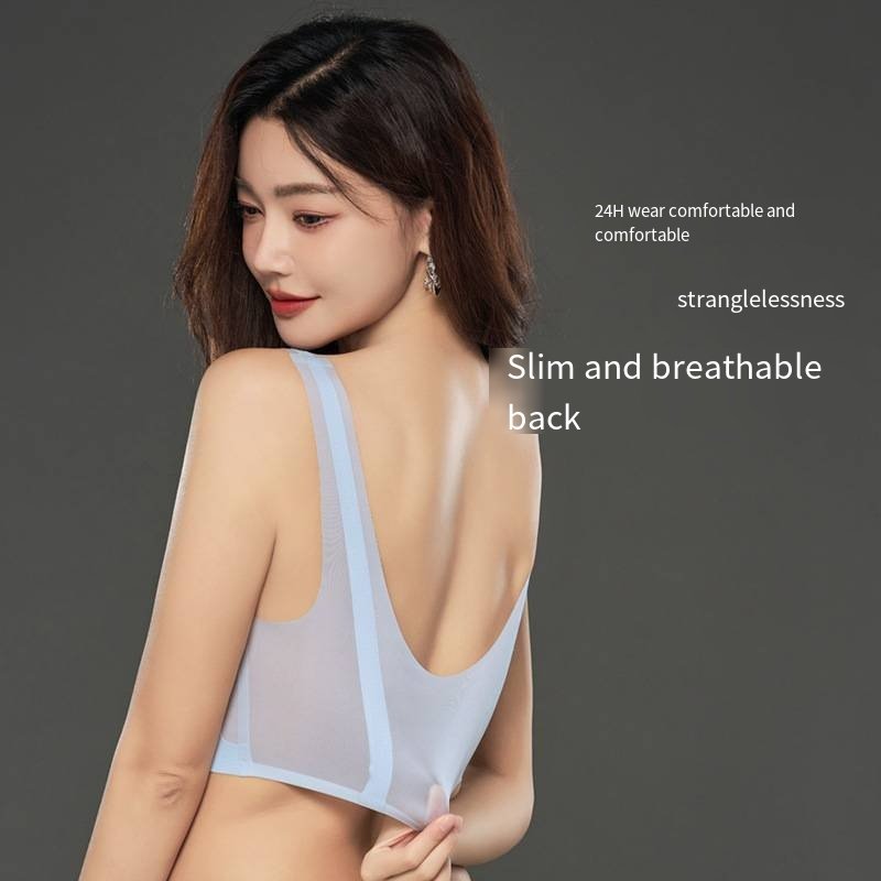 Big Boof Seamless Underwear 3XL Size Lingerie Wireless Nylon Thin Full Cup Tank Top Women Sleep T shirt Undergarments Ladies Bra