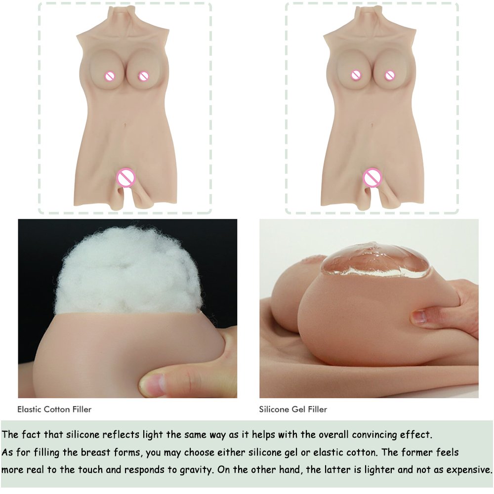MTF Silicone Bodysuit C Cup Crossdressing Realistic Fake Boobs False Vagina Men To Women For Cosplay Sissy Transgender
