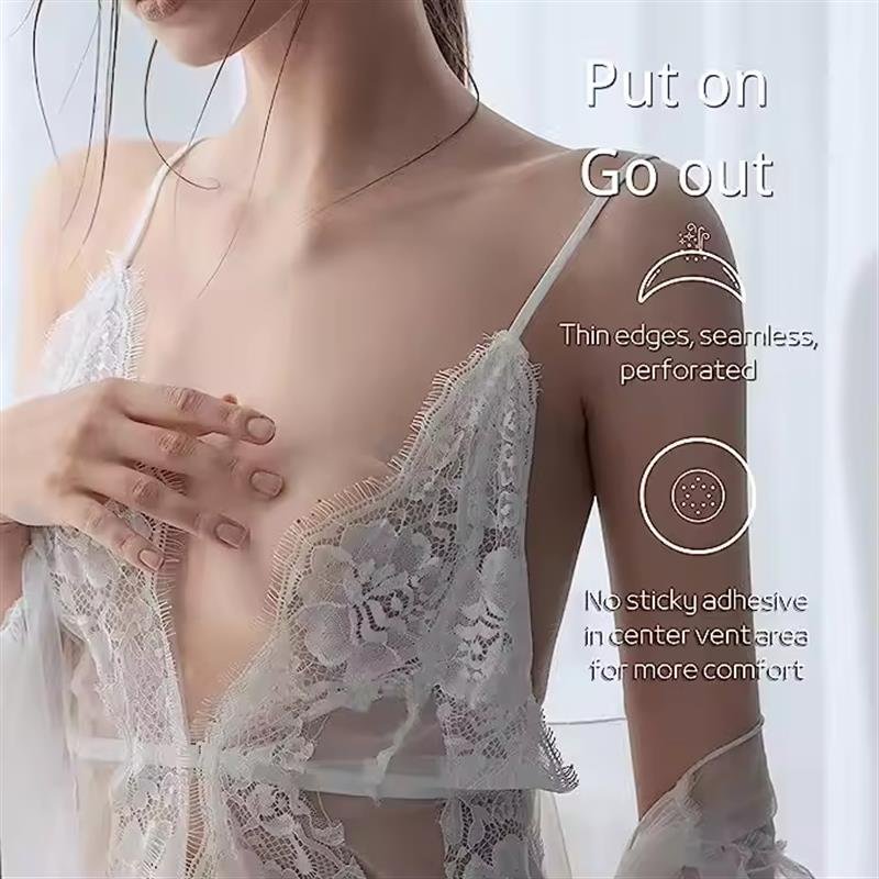 Lingerie ladies reusable nude set underwear silicone chest patch breathable opaque sticker/silicone breast form