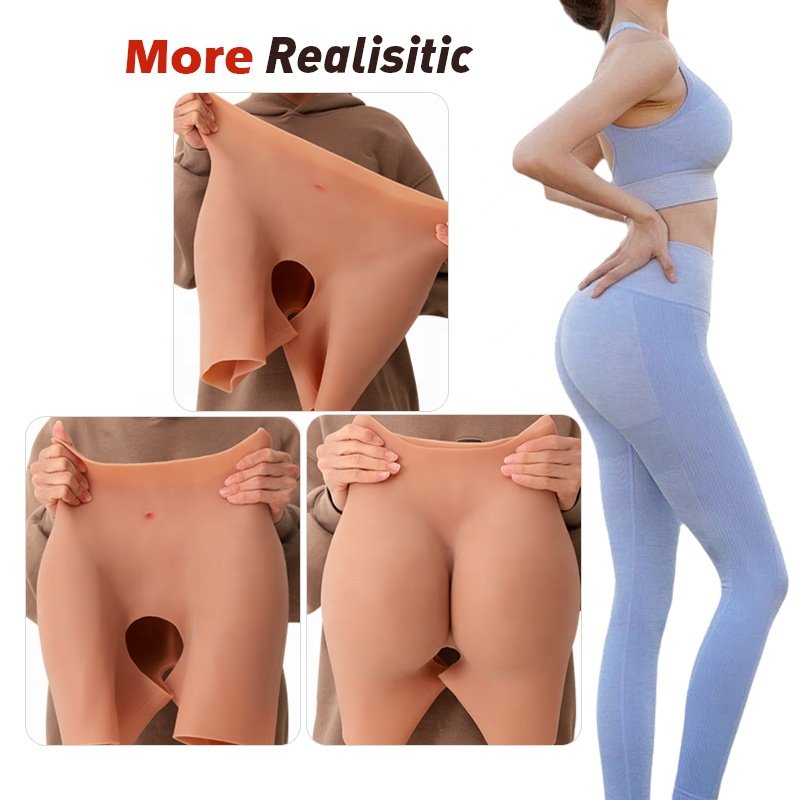women silicone panties Breast Form Silicone Buttocks Hips Lifter Pants Fake Padded Panties Bombom Silicone Shaper Butt And Hip