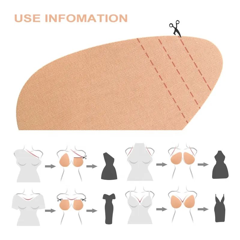 Push up Nipple Cover Bra Pad Disposable Women's Clothing Adults Europe and America Market Hotsell Plus Size XXXL BRAS Thin Round