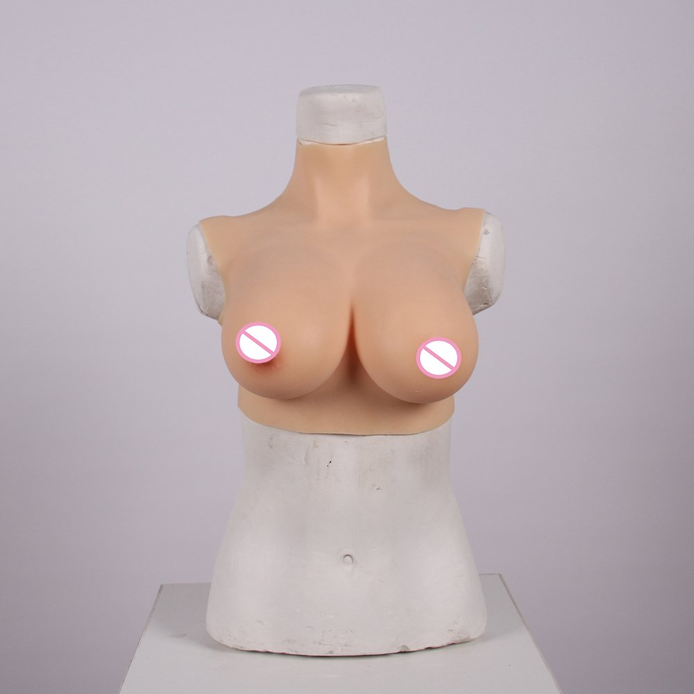 Sexy Silicone Fake Breasts C Cup Gel Liquid Soft Breasts Transvestite Self-Defense Wear in the US
