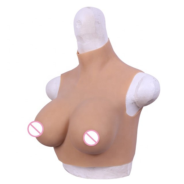 70C Cup breast for transvestite Realistic Feeling of contact Adhesive Silicone Boob Crossdressing Breast