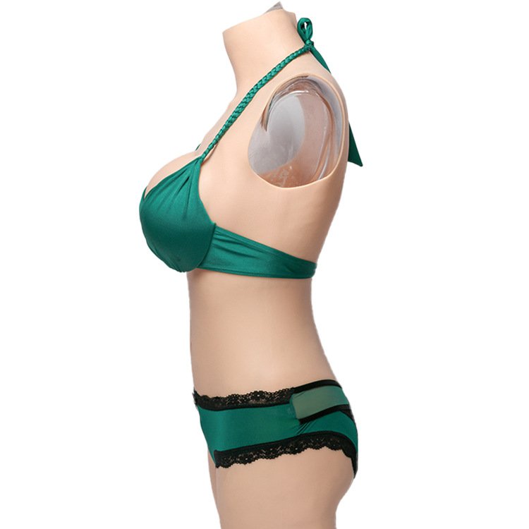 Factory Direct Sales Full Silicone Filling Crossdresser Bodysuit Silicone Real And Natural C Cup With Breast Form