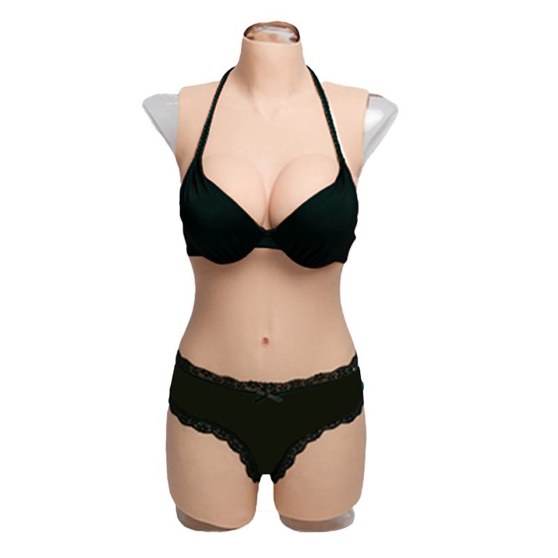 Factory Direct Sales Full Silicone Filling Crossdresser Bodysuit Silicone Real And Natural C Cup With Breast Form