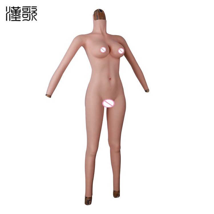 Silicone Full Body Suit One-Piece Tight Zentai CD TD Pussy F Cup Breast Form Crossdresser Transgender