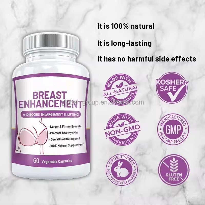 OEM ODM Factory Healthcare Herbal Supplements Natural Breast Boosting Pills in the Form of Breast Enlargement Capsules