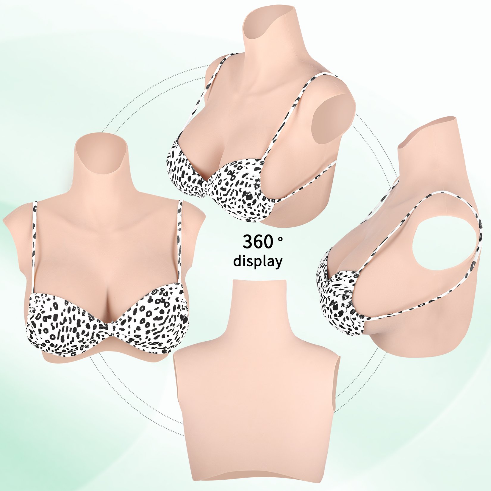 Silicone Breastplate silicone breast forms brown black for transgender crossdressing men falsies breast form suit for shemale